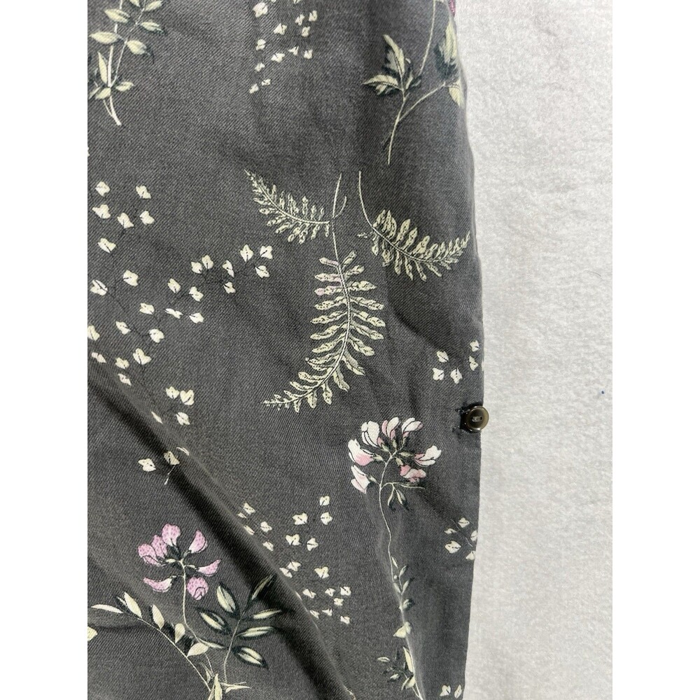 Gap Body Womens Pajama Lounge Pants Gray & White Floral 100% Cotton Medium - Picture 13 of 13